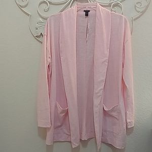 NWT J. Crew Open Front Pink Cotton Cardigan